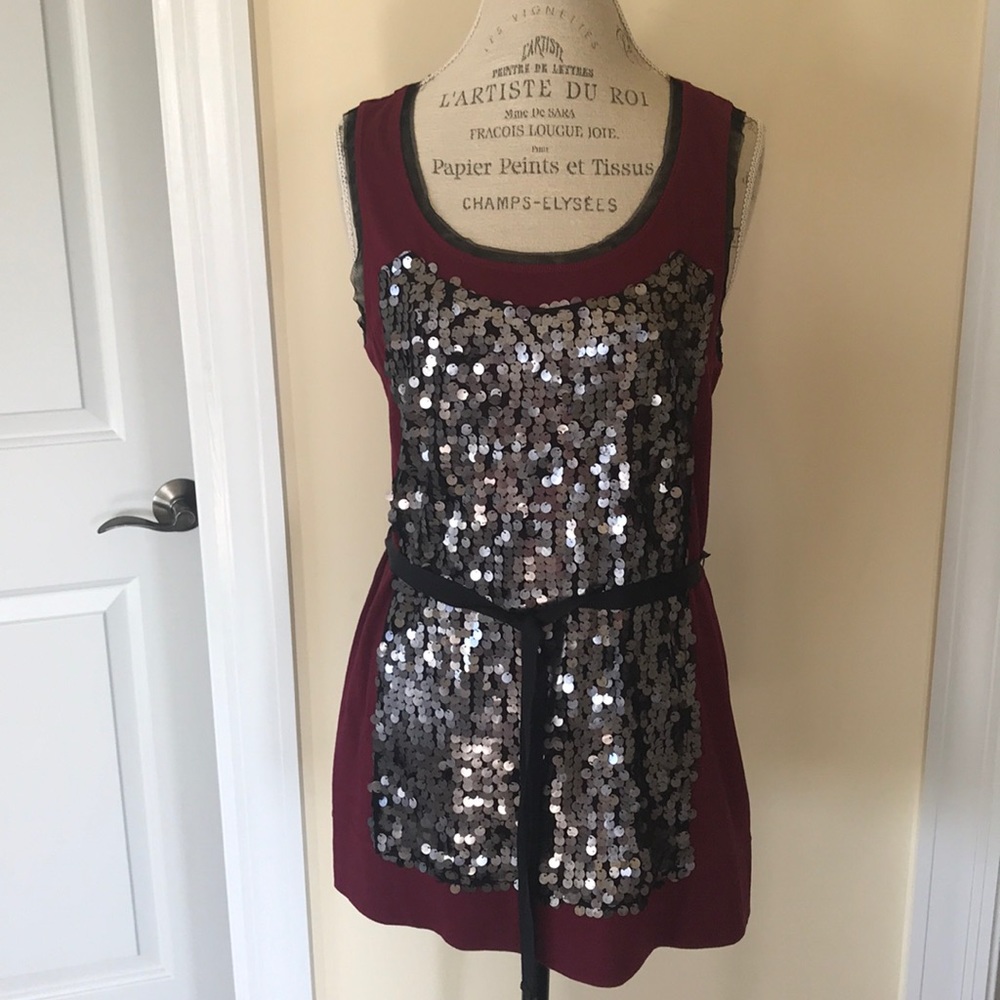 New Simply Vera Wang Sequin Tunic - image 1